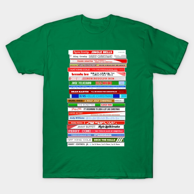 Classic Christmas Songs & Carols CD Stack T-Shirt by darklordpug